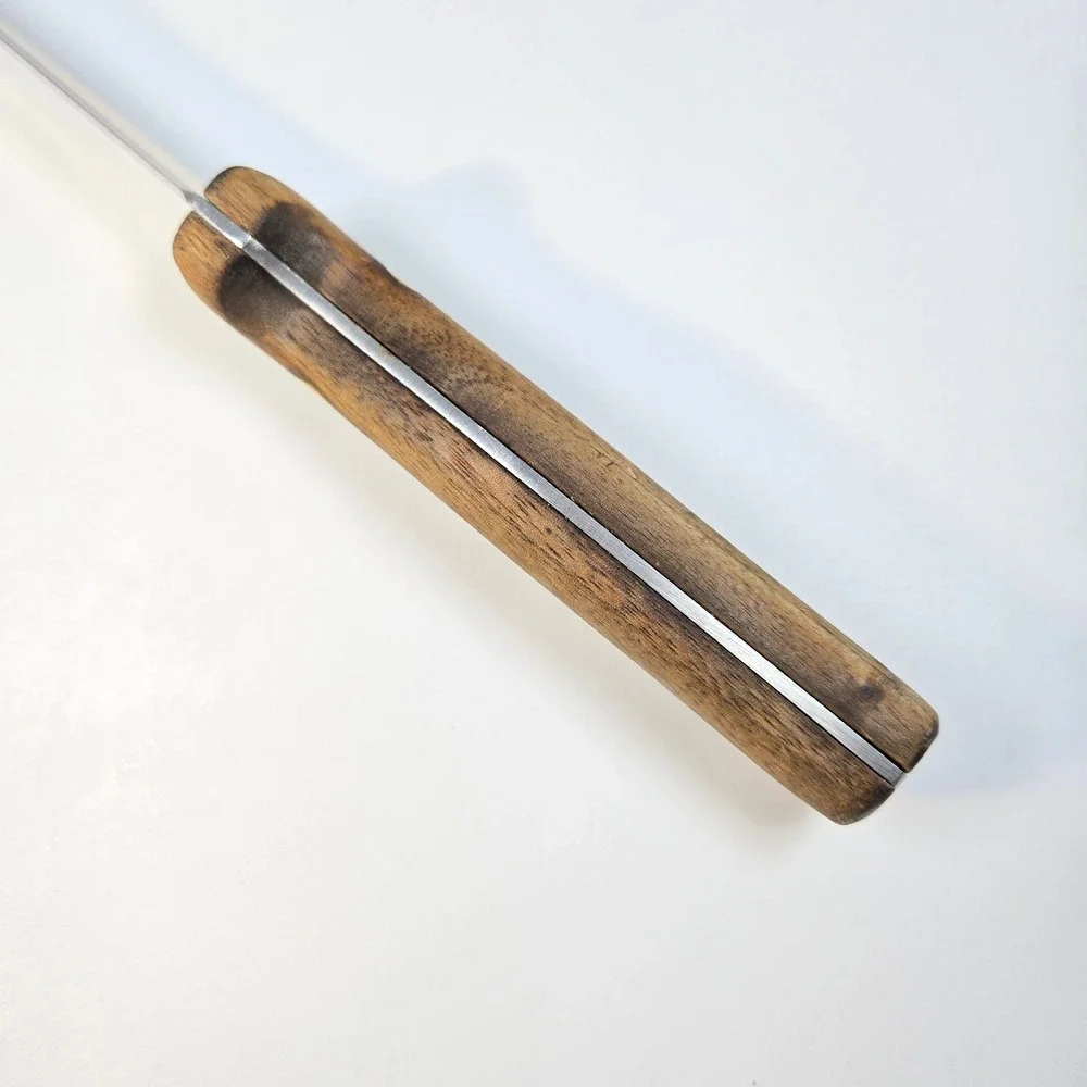 Vintage Chicago Cutlery 61S Knife Vintage Walnut Handle Brass Rivets USA L2